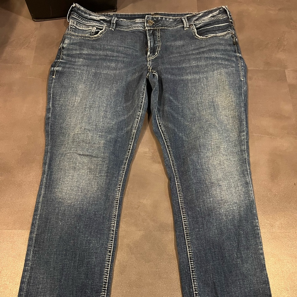 Silver Jeans Dark and Light Blue Denim